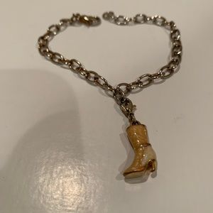 Cowboy Boot Pendant Bracelet